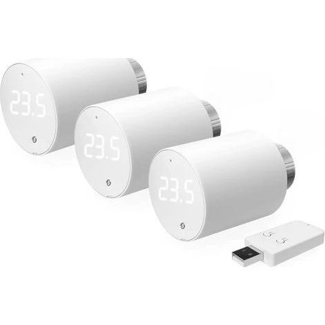 Shelly Shelly BLU TRV Heizkörperthermostat 3-er Pack Gateway, Fűtőtest termosztát Bluetooth Low Energy, Wi-Fi (Shelly_B_TRV_3)