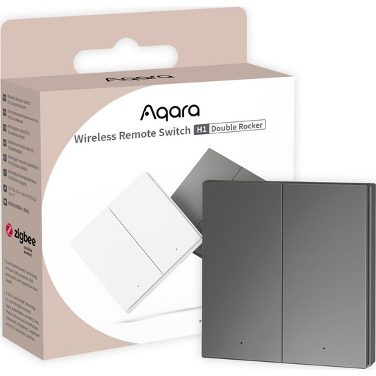 AQARA AQA-KAP-WSH12-GR H1 2 gombos vezetéknélküli Zigbee kapcsoló szürke ( )