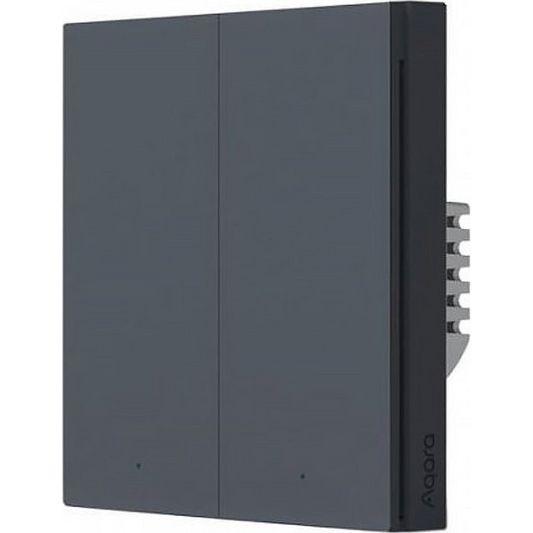 AQARA H1 2 gombos Zigbee 3.0 okos villanykapcsoló (csak fázis), szürke (WS-EUK02-G)