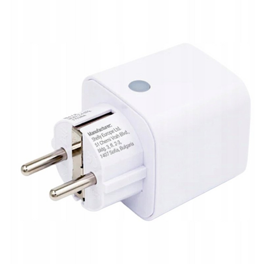 Shelly Plug PM Gen3 White Shelly Vezeték nélküli dugaszolóaljzat Wi-Fi, Bluetooth (Shelly_Plug_PM_Gen3_w)